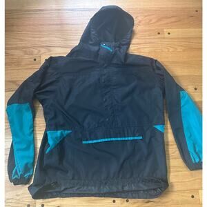 Vtg REI Men's Nylon Anorak Rain Windbreaker Jacket 1/2 Zip Oversized Sz Large